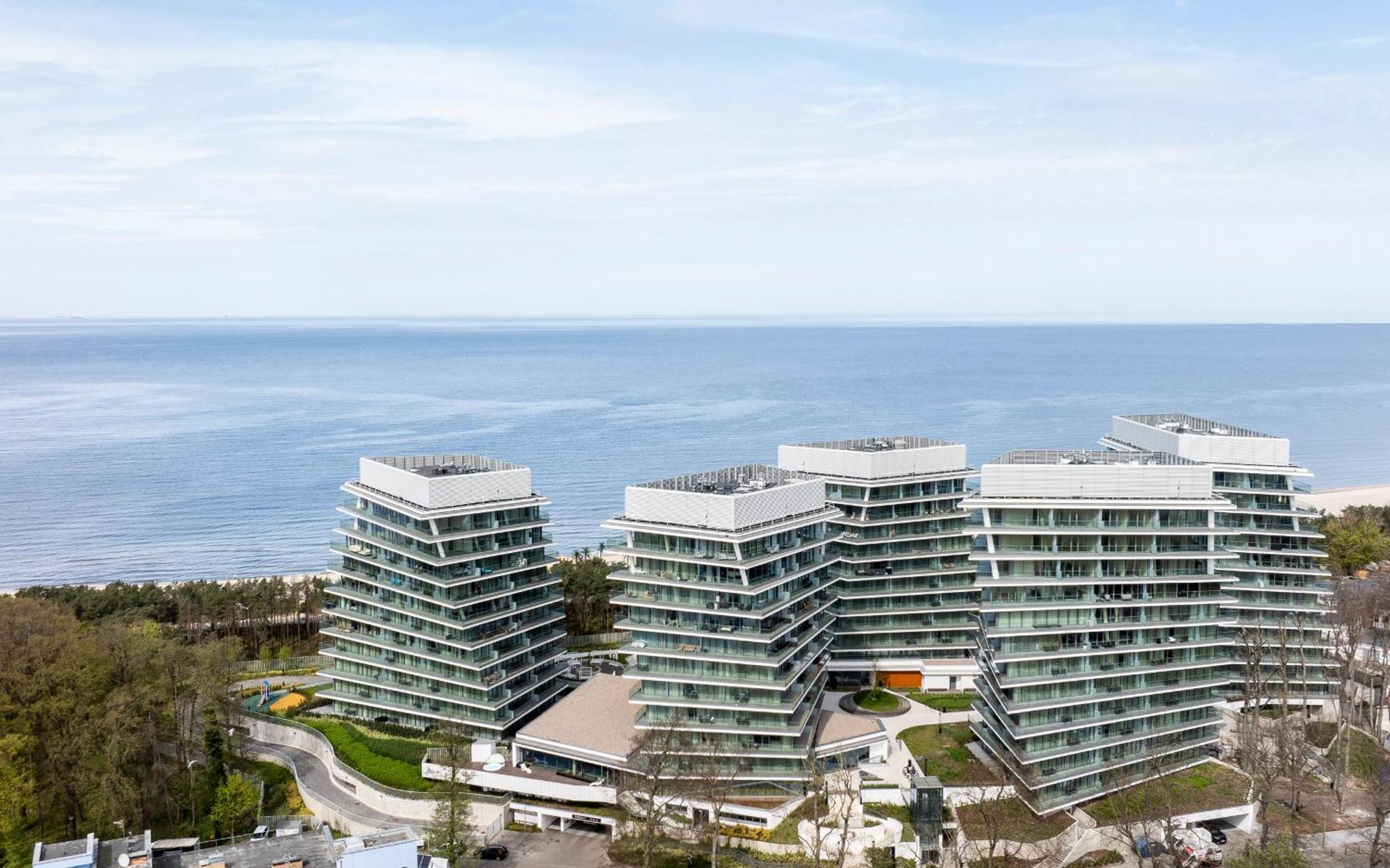 Апартаменты Wave Panorama 8Th Floor Sea View Мендзыздрое Экстерьер фото