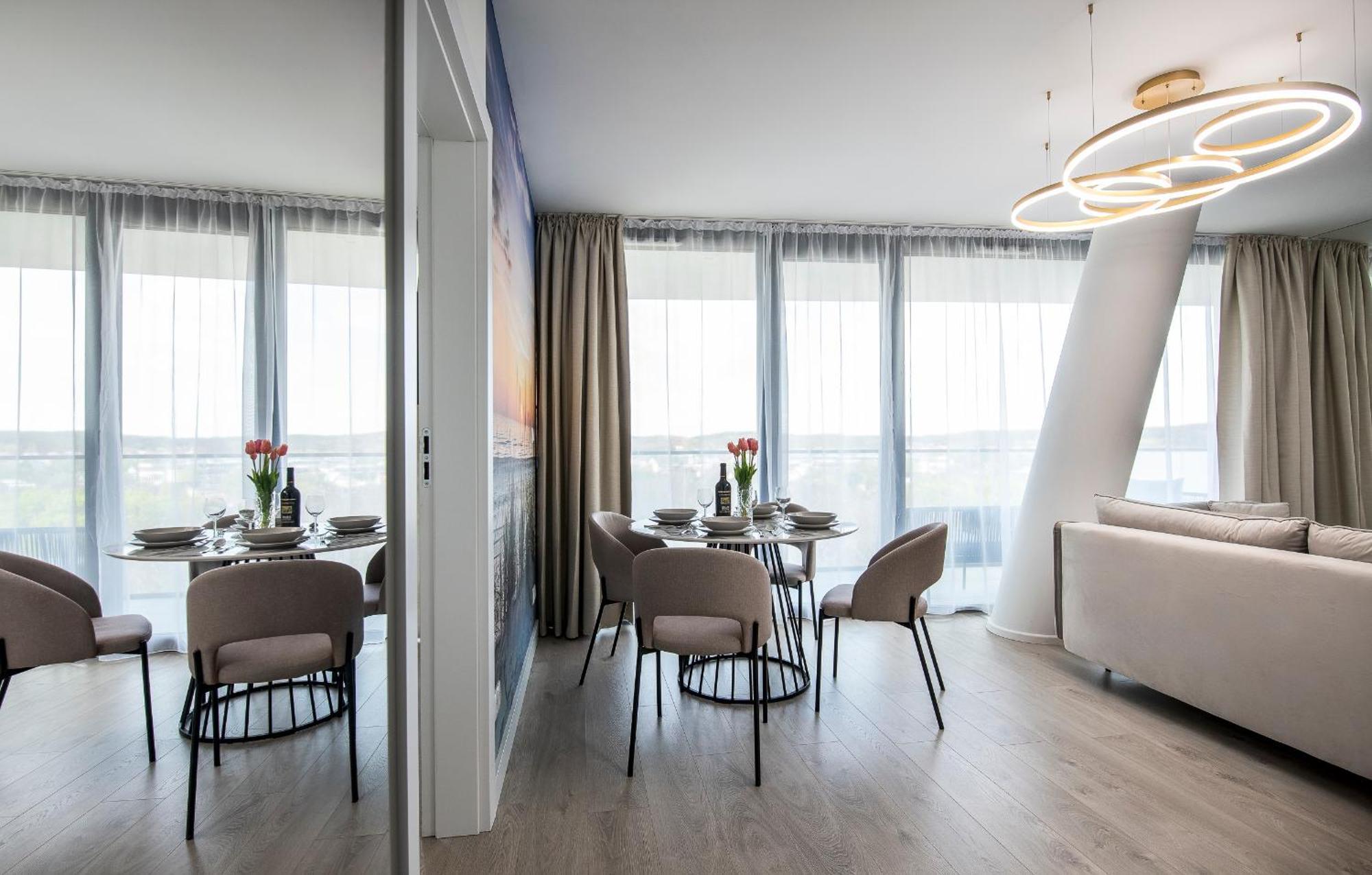 Апартаменты Wave Panorama 8Th Floor Sea View Мендзыздрое Экстерьер фото