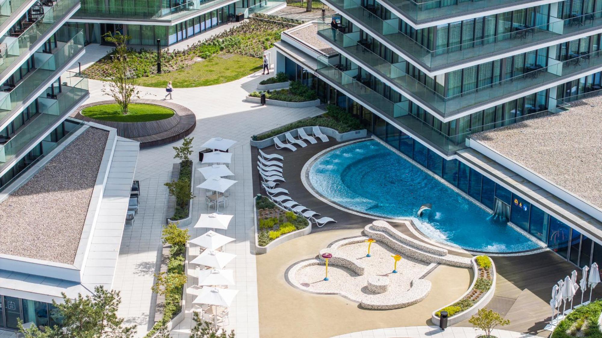 Апартаменты Wave Panorama 8Th Floor Sea View Мендзыздрое Экстерьер фото