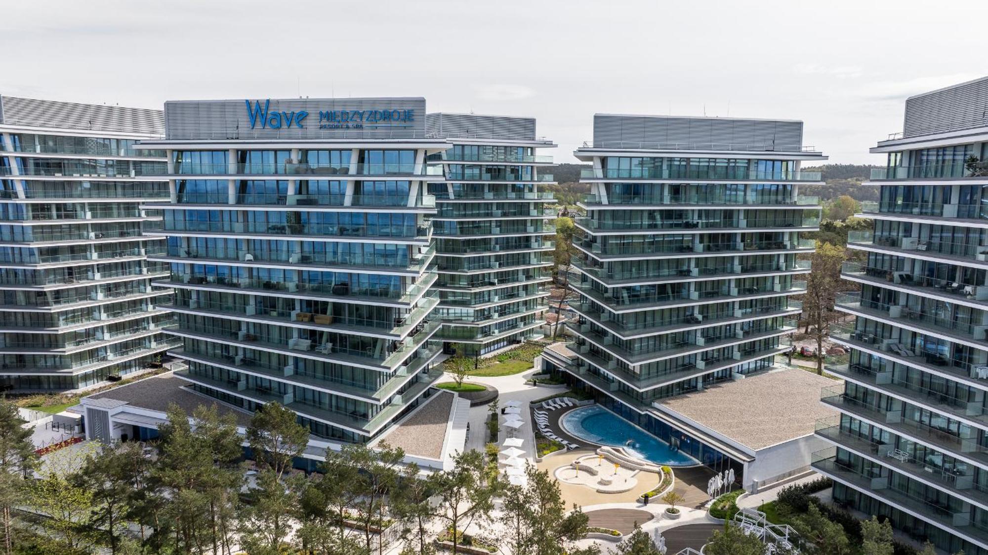 Апартаменты Wave Panorama 8Th Floor Sea View Мендзыздрое Экстерьер фото