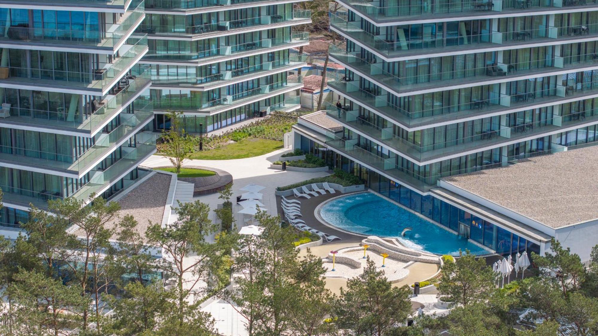 Апартаменты Wave Panorama 8Th Floor Sea View Мендзыздрое Экстерьер фото